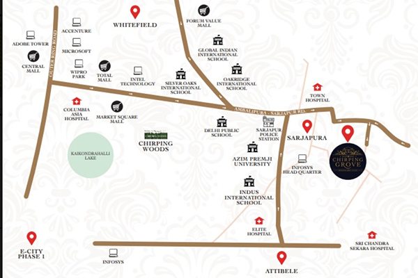 Shriram Chripping Grove Location Map