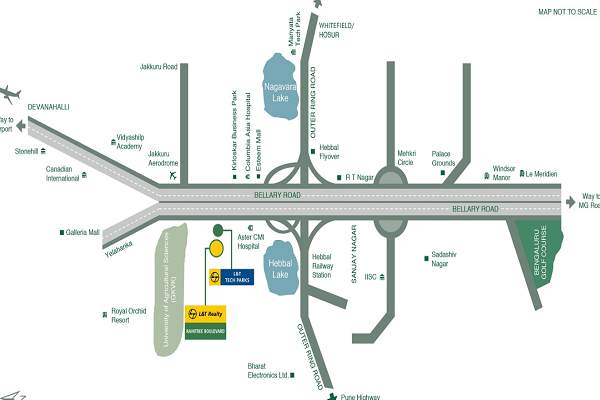 L & T Raintree Boulevard Location Map