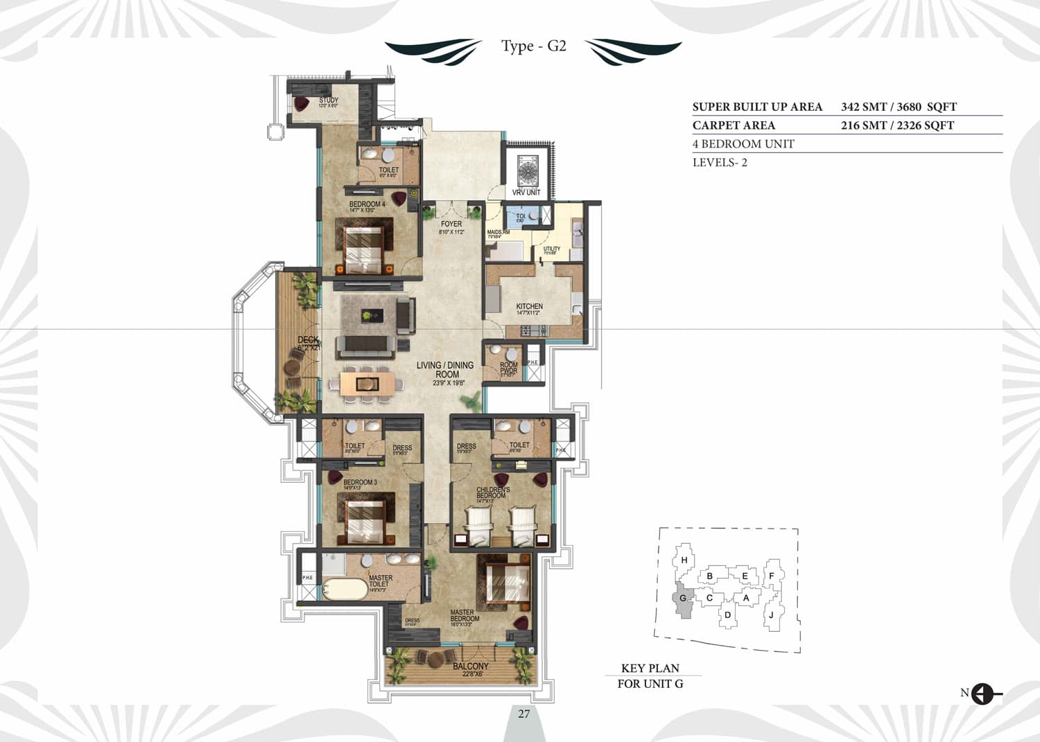 4 BHK floor plan