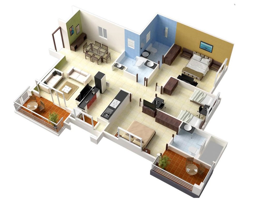 orchid piccadily 2 bhk floor plan