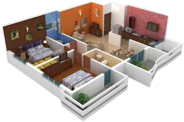 godrej ananda Phase 3 2 bhk floor plan