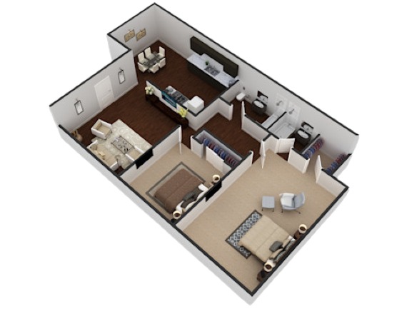 Vaswani Menlo Park 2 BHK Floor Plan