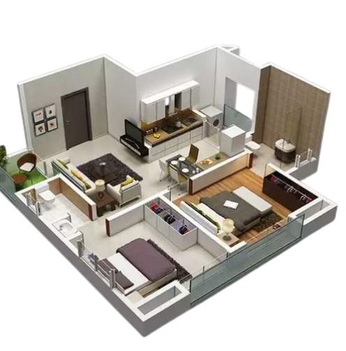 2 bhk Floor Plan of Vaswani Menlo Park