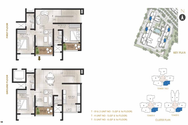 Prestige Aston Park 3 BHK Floor Plan