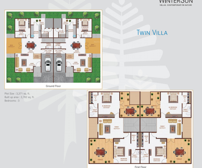 century wintersun 3 bhk floor plan