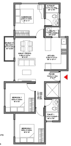 godrej ananda 3 bhk floor plan
