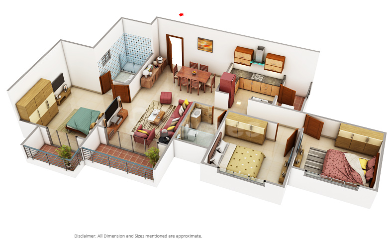 prestige avalon park 3 bhk floor plan