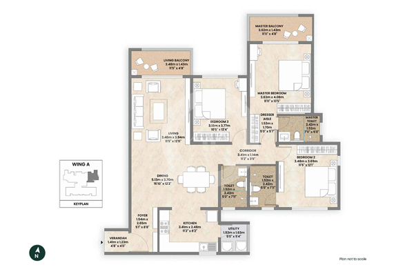 Mahindra zen 3 bhk floor plan