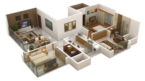 Vaswani Exquisite 3 bhk floor plan