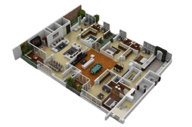 l and t boulevard 4 bhk plan