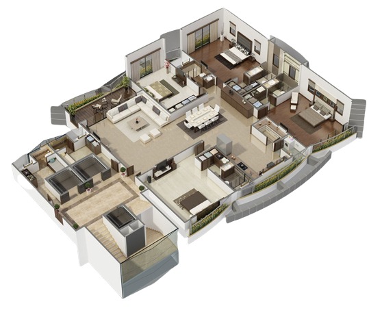 l and t boulevard 4 bhk floor plan