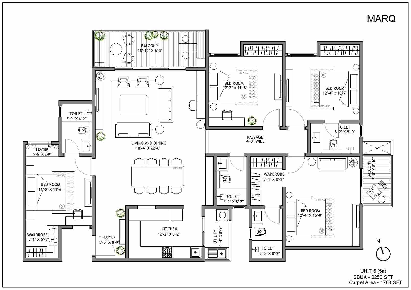 Assetz Marq 3.o 4 BHK Floor Plan