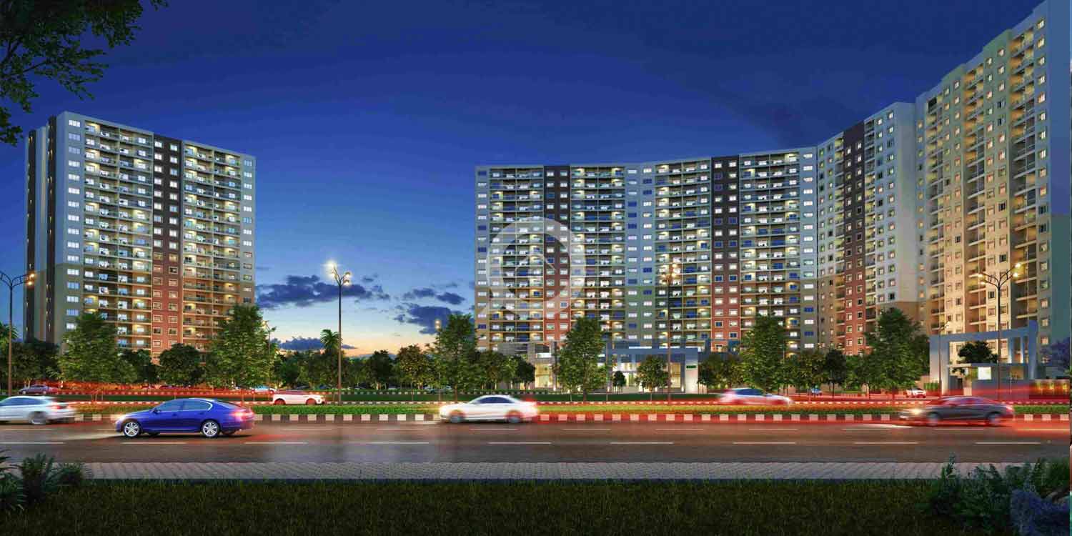 Shriram Chirping Woods Tower Apartments Night View