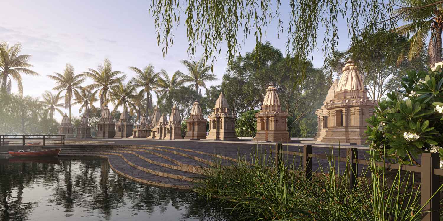 Arvind Aqua City Project with  kashi 11 theme temple