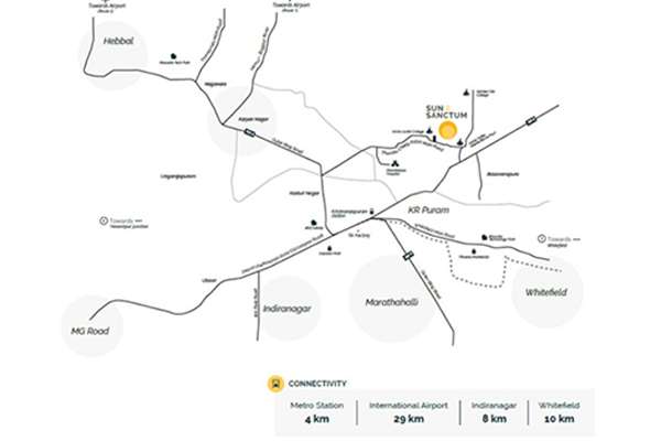 Assetz Sun And Sanctum Location Map