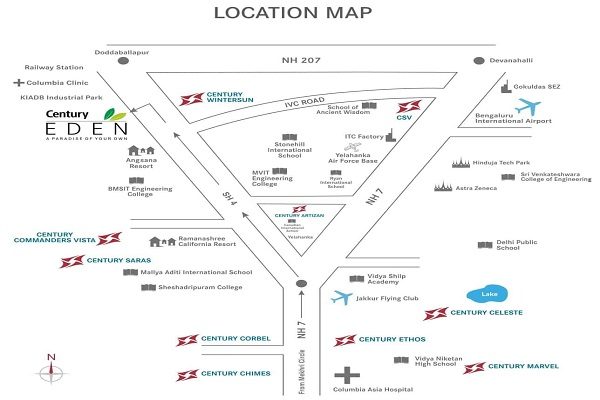 Century Eden Location Map