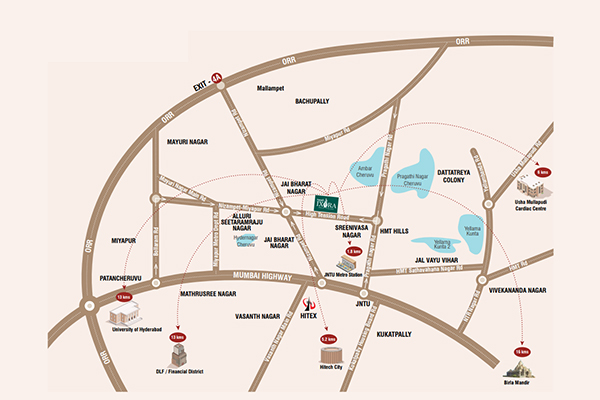 Praneeth Pranav IXORA Location Map