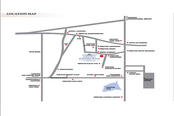 Prestige Fontaine Bleau Location Map