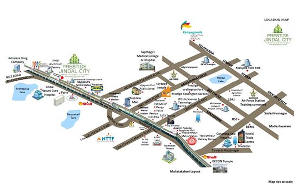 Prestige Jindal City Location Map