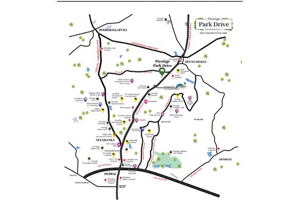 Prestige Park Drive Location Map