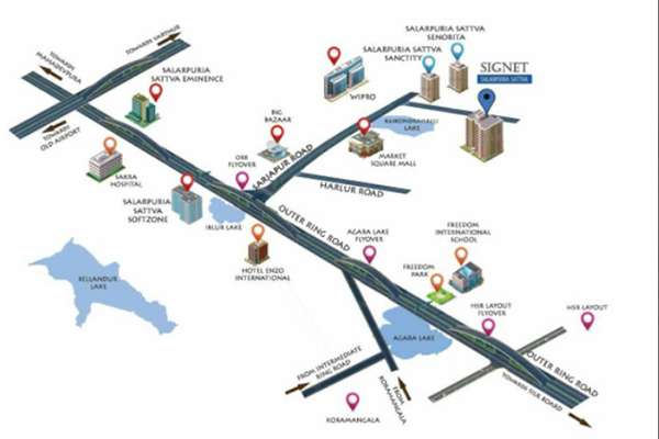 Salarpuria Sattva Signet Location Map