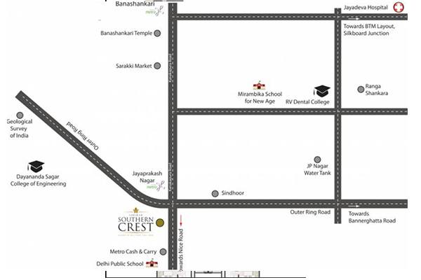 Shriram Southern Crest Location Map