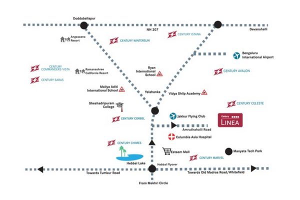 Century Linea Location Map