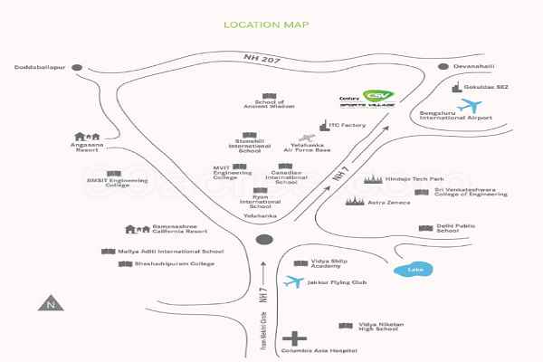 Century Sports Village Location Map