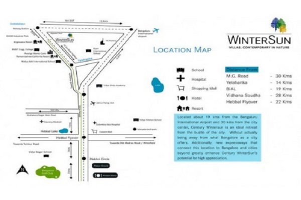 Century Wintersun Location Map