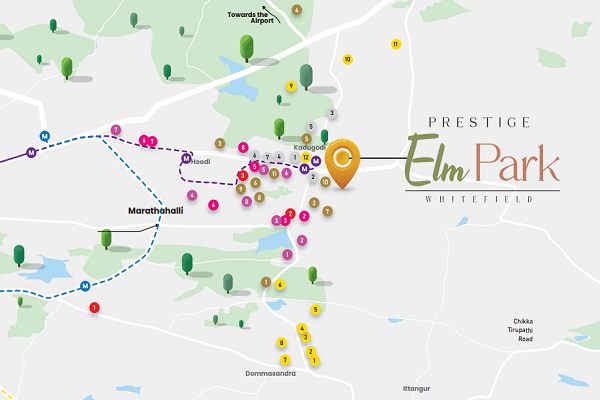 Prestige Elm Location map