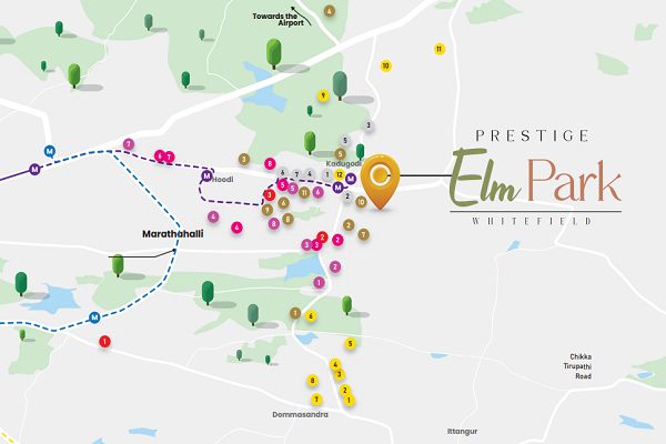 Prestige Elm Location map