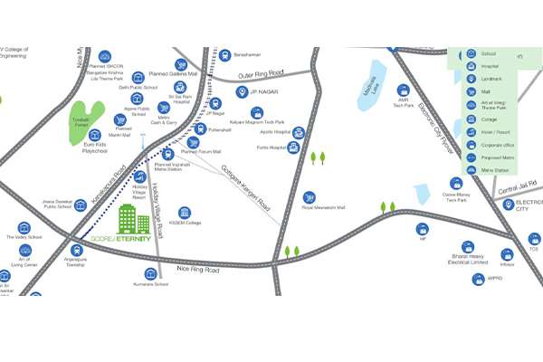 Godrej Eternity Location Map