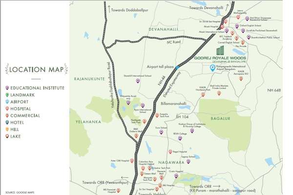 Godrej Royale Woods Location Map