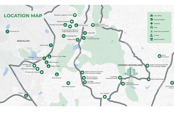 Godrej Woodland Location Map