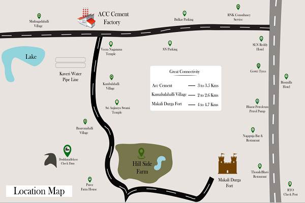 Hill side farm location map