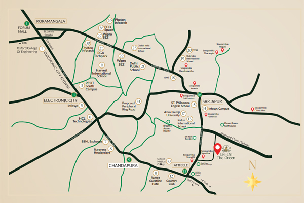 Sowparnika life on the green location map