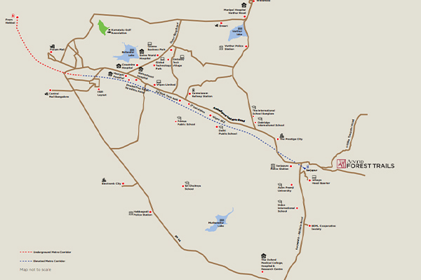 Arvind Forest Trails Location Map