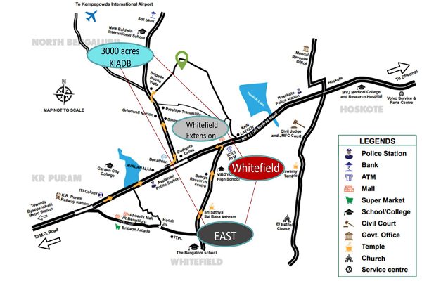 Shriram Whitefield Youth Town Location Map