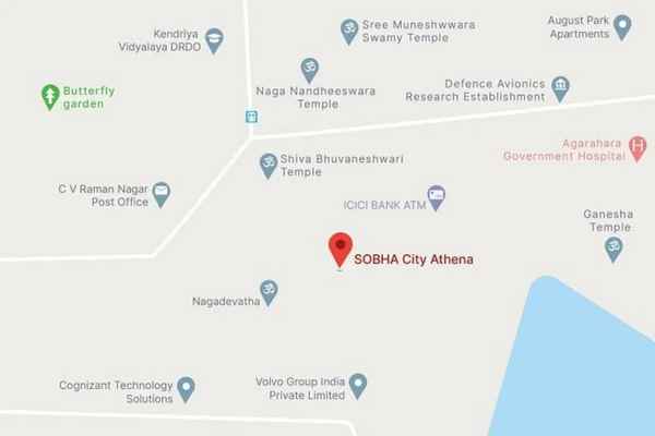 Sobha Athena Location Map