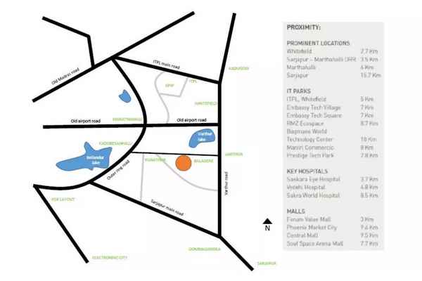Sobha Dream Acres Location Map