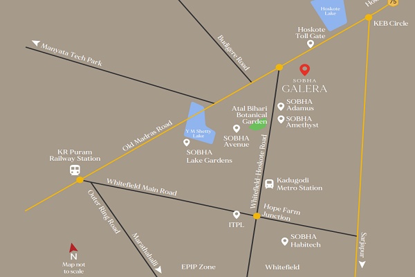 Sobha Gallera Location Map
