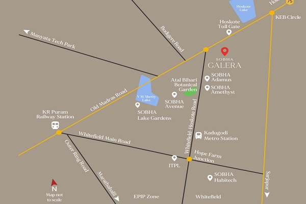 Sobha Gallera Location Map