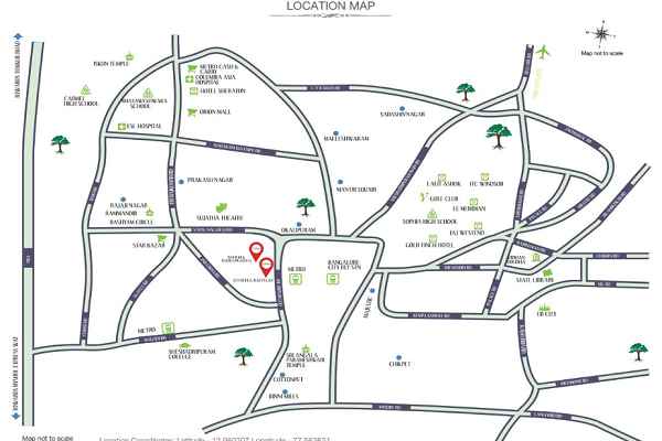 Sobha Rajvilas Location Map