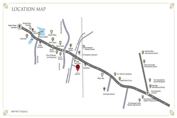 Sobha Royal Pavilion Location Map