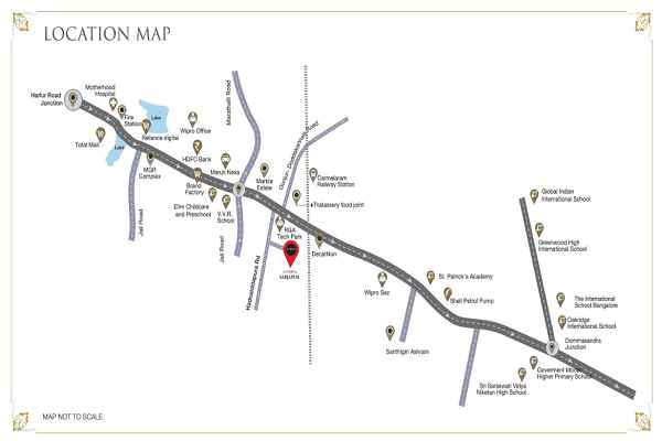 Sobha Royal Pavilion Location Map