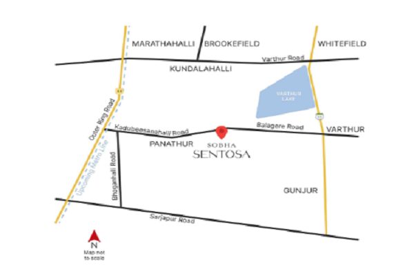 Sobha Sentosa Location Map