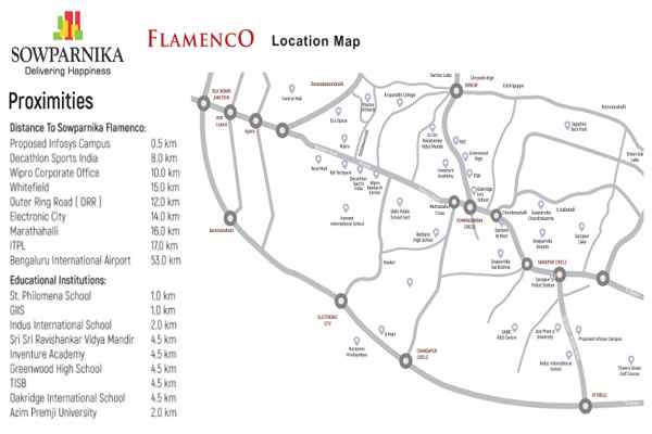 Sowparnika Flamenco Location Map