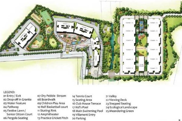 Shriram Chirping Woods Tower Master Plan
