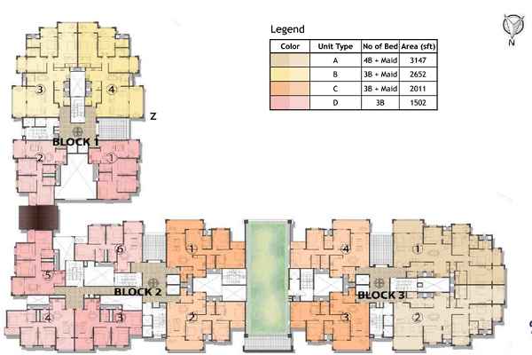 Prestige Ocean Crest Typical plan