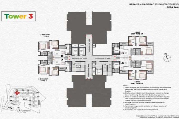 Shriram Whitefield Youth Town Typical Plan